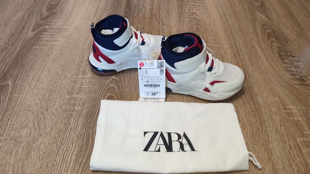 Хайтопи кросівки кроссовки  хайтопы бренду Zara 23р