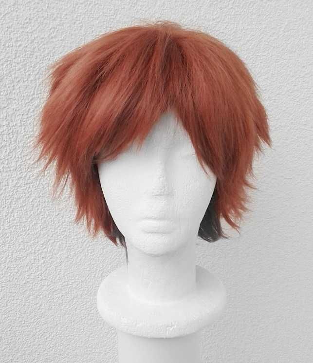 Peruka ruda krótka męska cosplay wig Ace Trappola Twisted Wonderland