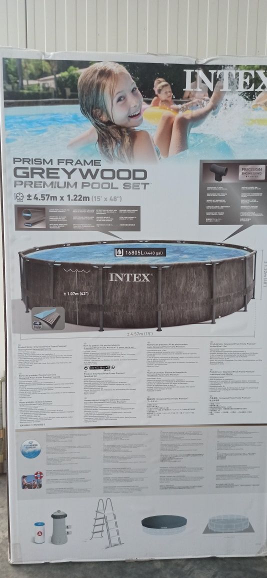 Intex greywood premium 4.57x1.22 uszkodzony