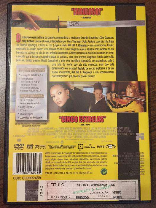 DVD 'Kill Bill - A Vingança' (de Quentin Tarantino)