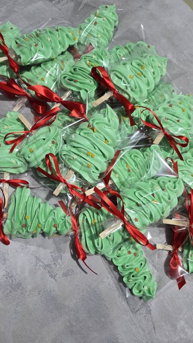 Lizak bezowy. Mikołajki, święta, zima, podziękowanie...