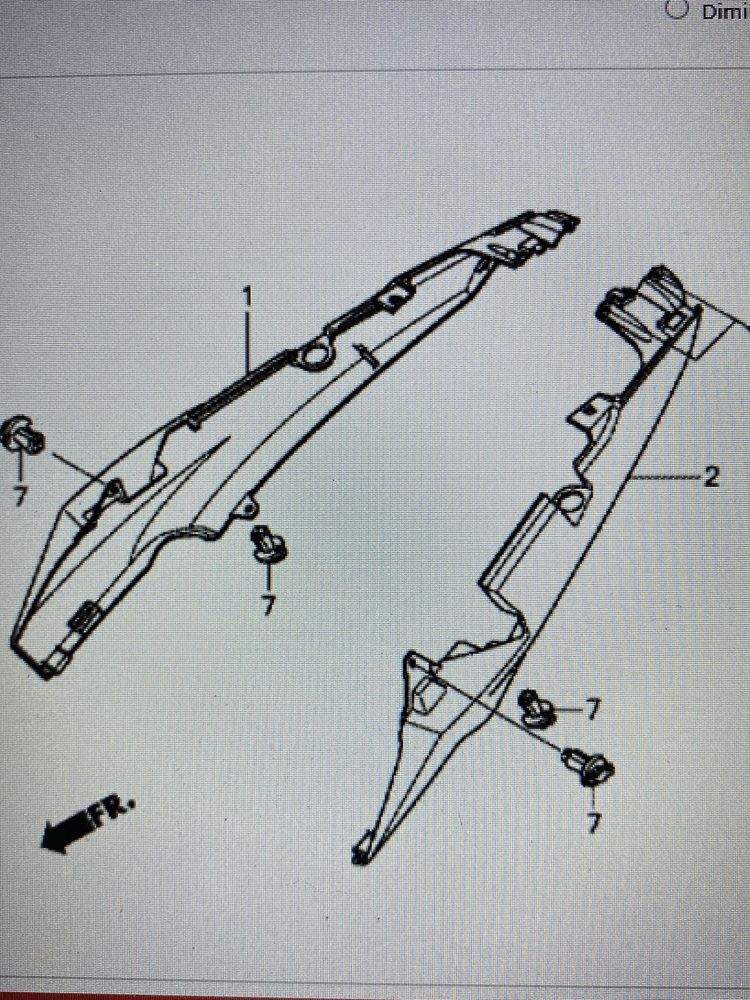 Carenagem lateral traseira Honda NC700X