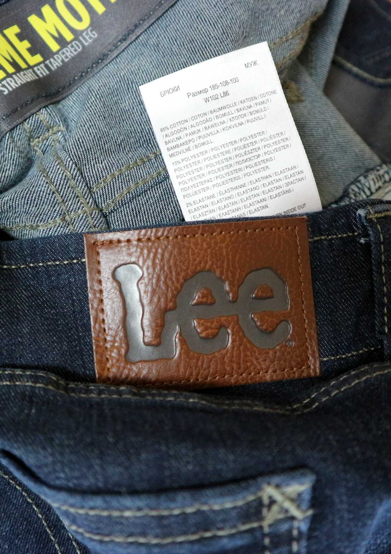 Lee Straight Fit Extreme Motion spodnie jeansy W40L34 pas 2 x 53/55 cm