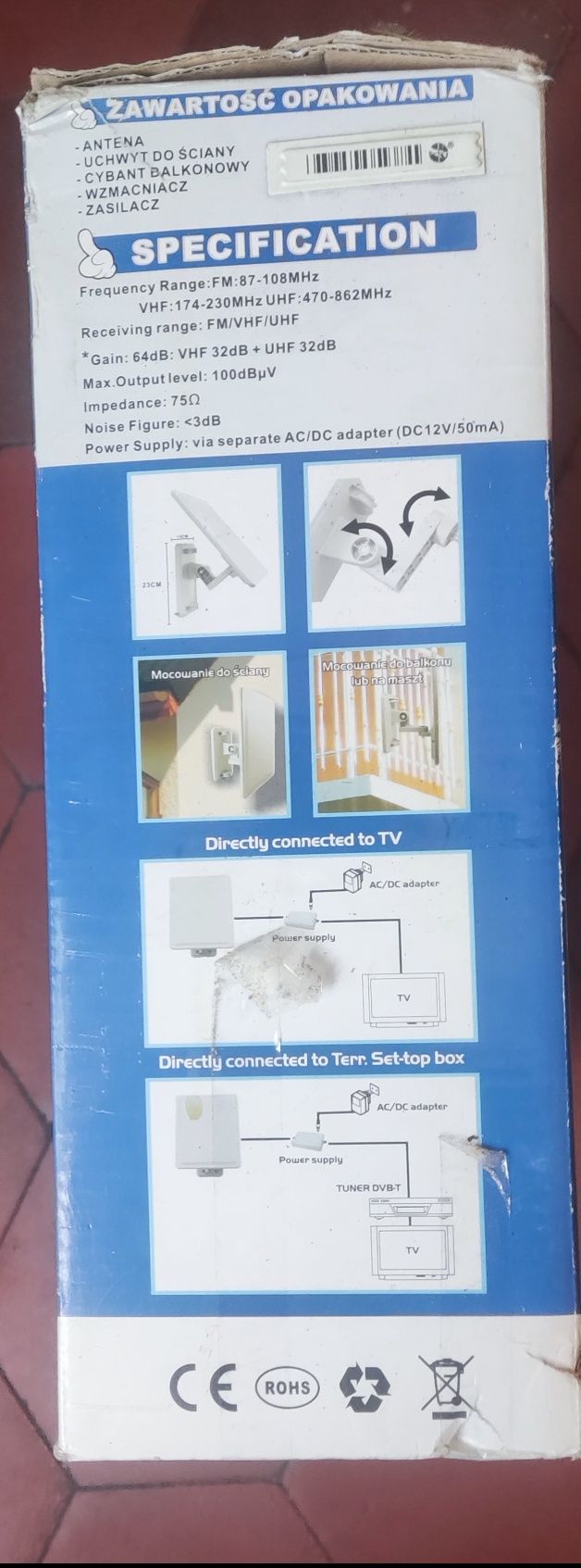 Antena zewnętrzna OPTICUM AX-800 + wzmacniacz okazja
