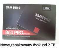 Nowy,Samsung PRO-860-2TB.Jeden z lepszych na rynku.Dysk ssd