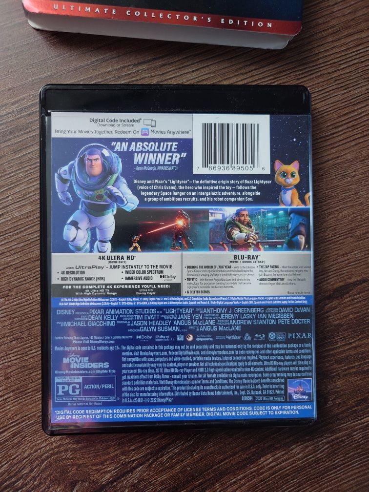 Disney Pixar Buzz Astral Lightyear 4k Blu ray bez PL