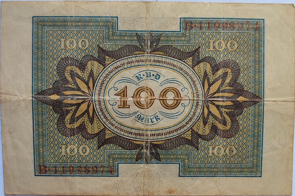 Nota de 100 marcos alemães 1920