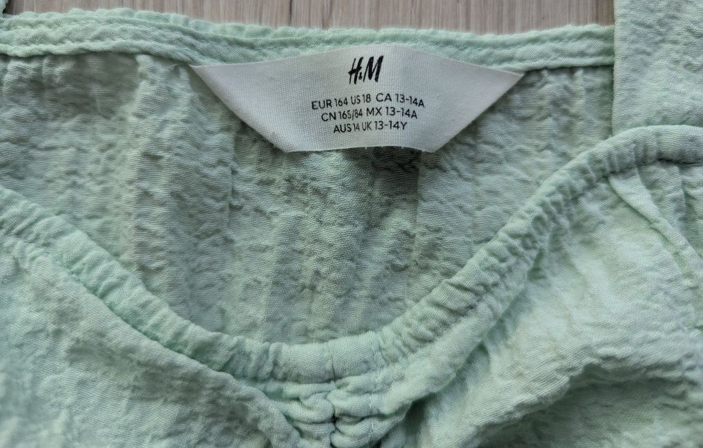 Komplet H&M top + spodnie szerokie nogawki rozm.164