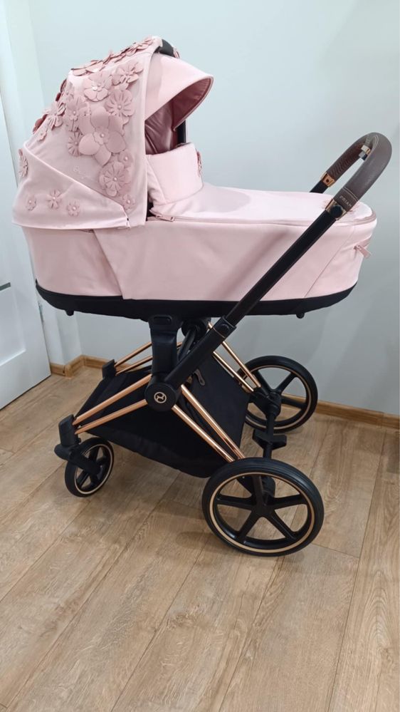 cybex priam 4.0 wózek głęboki simply flowers pink