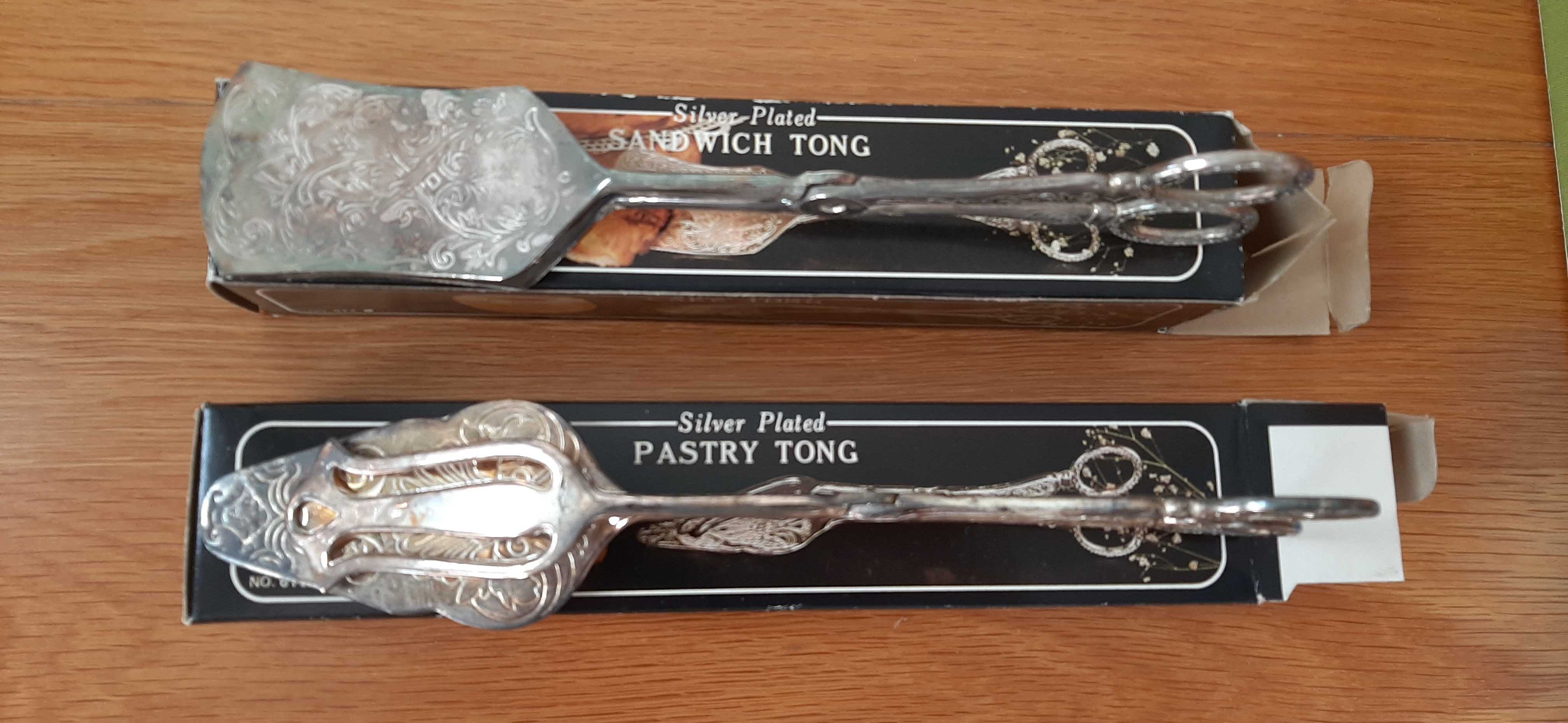 Pinça de Sandwich e Pinça de Pastelaria (Silver Plated)