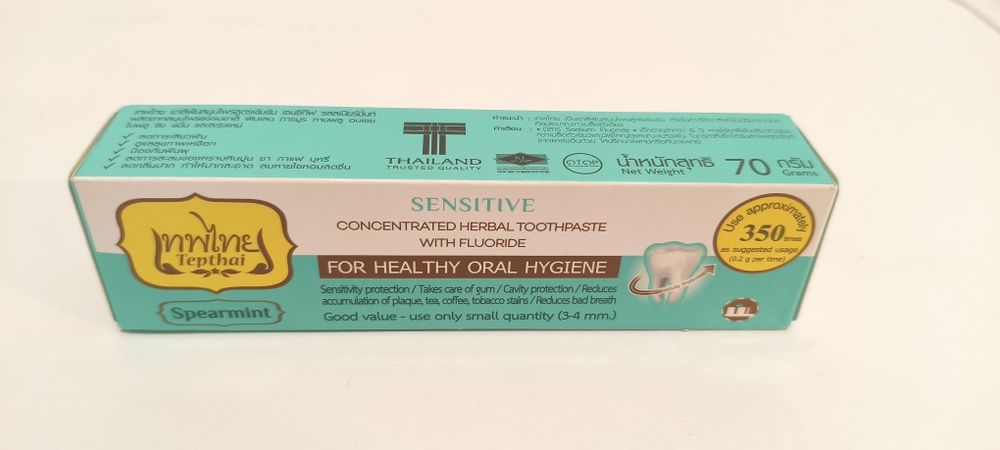 Tepthai Spearmint Sensitive – tajska pasta do zębów ziołowa 70 g