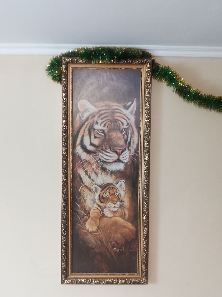 Продается картина гобелен тигры