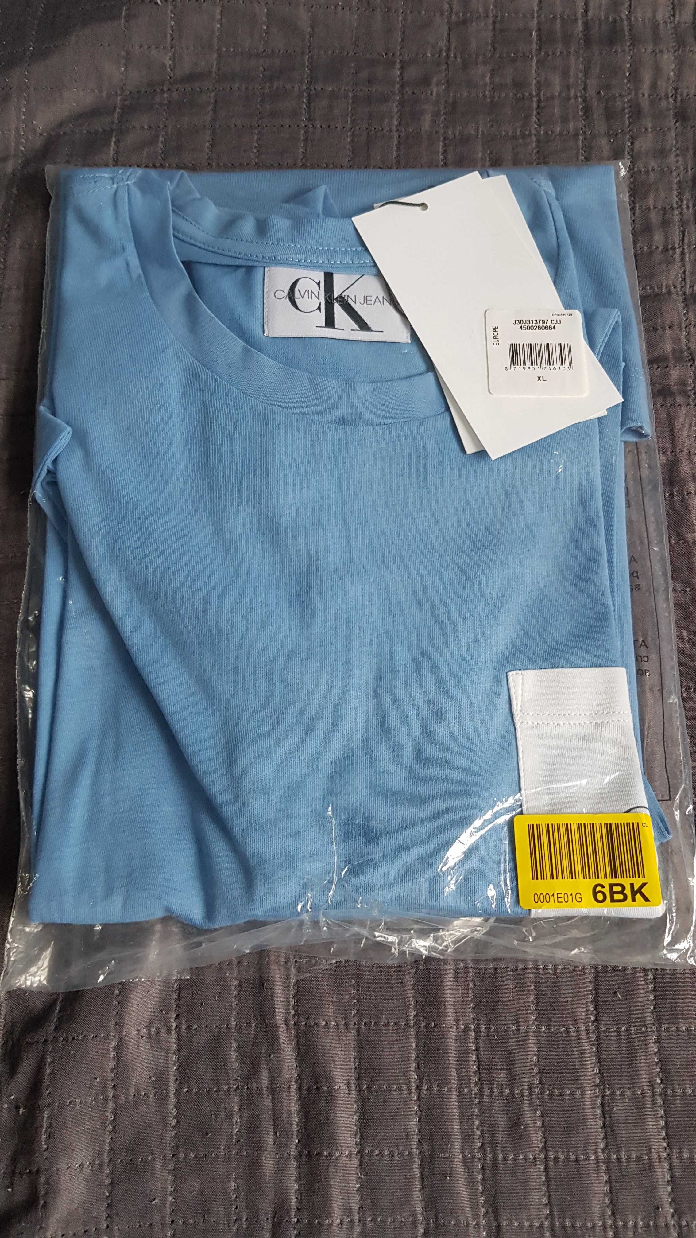 CK Calvin Klein Jeans XL longsleeve nowy z metkami w folii błękit