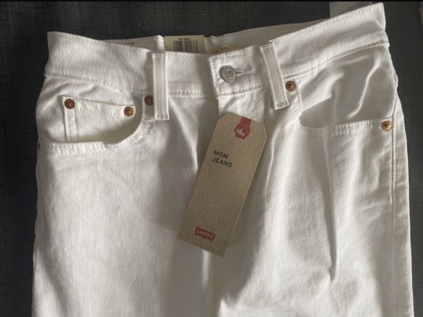 Spodnie Mom Jeans LEVI’S w25 kolor biały