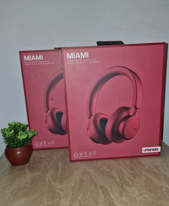 Навушники Urbanista Miami Hybrid ANC Ruby Red