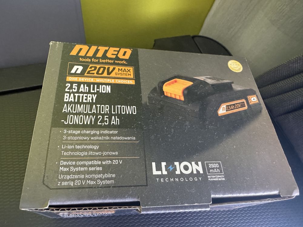Akumulator Li-Ion Niteo Tools 20 V 2,5 Ah nowy
