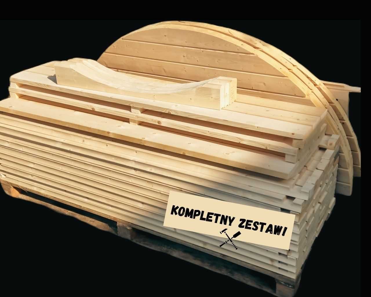 Sauna beczka ogrodowa samodzielny montaż FULL ZESTAW! 2x2 TRANSPORT