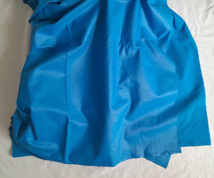 Новый отрез однотонной ткани Плащевка (Ткань отрезы синяя