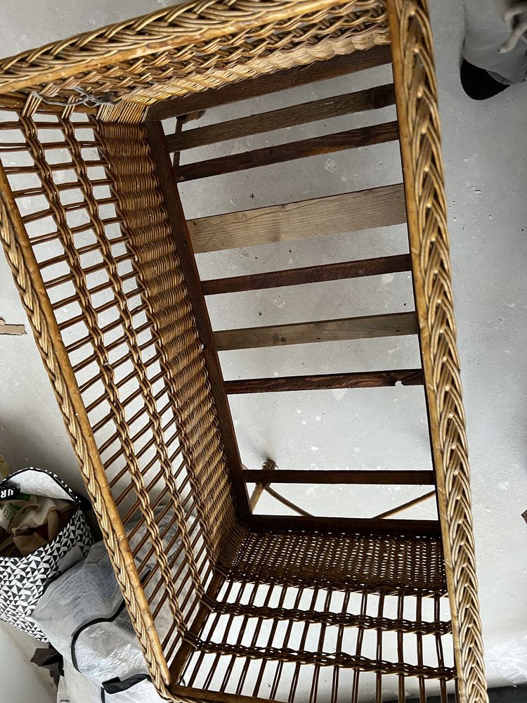 Łóżko łóżeczko wiklinowe boho rustykalne