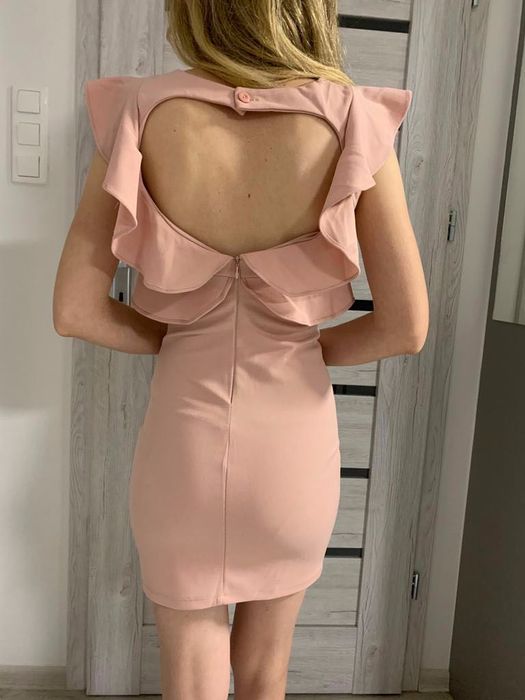 Elegancka sukienka z odkrytymi plecami, XS