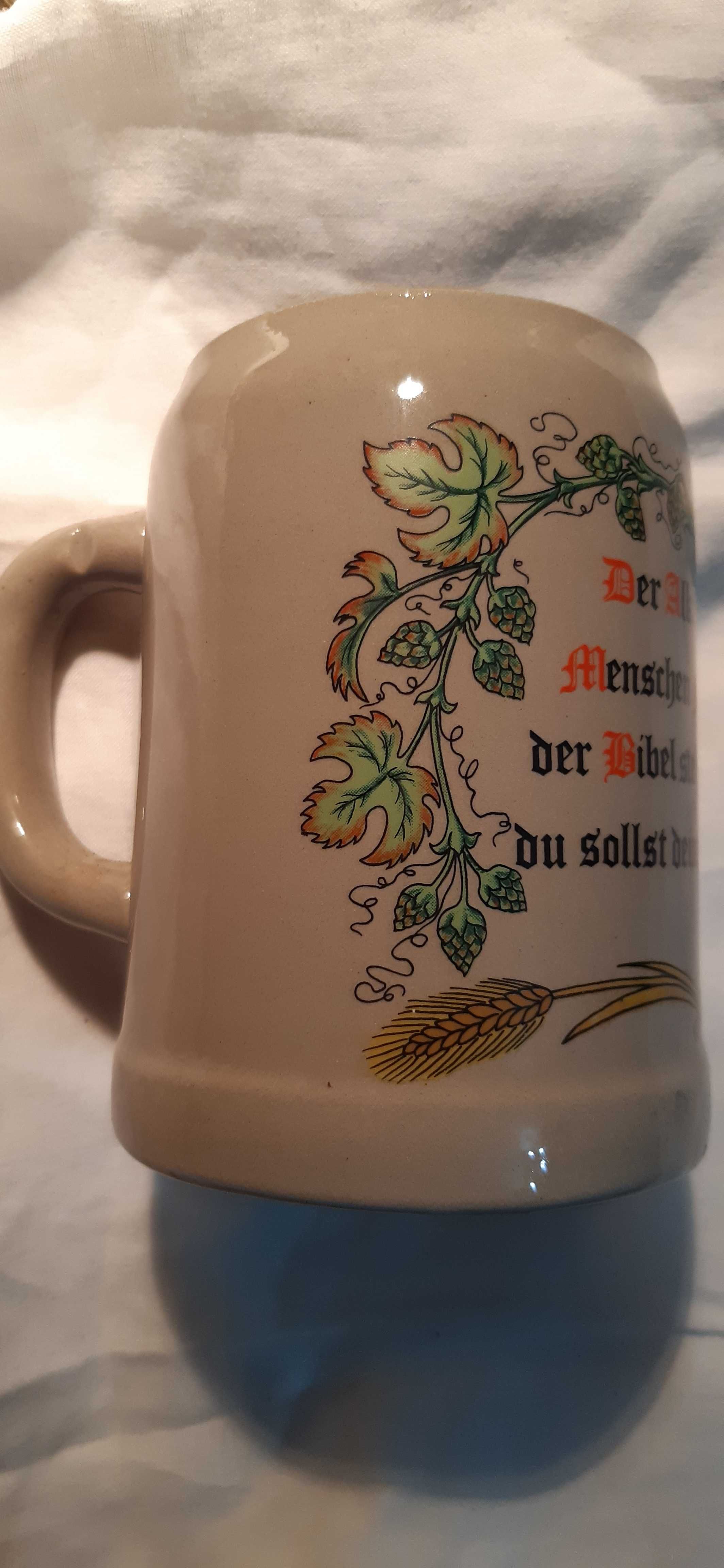 stary niemiecki kufel do piwa 0,5l dla kolekcjonerów