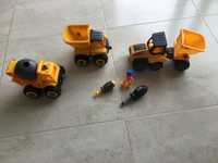 Conjunto de camiões e trator de criança para brincar