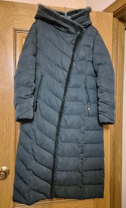 Пуховик жіночий оверсайз міді стьобаний р.54   M ,L, XL, XXL