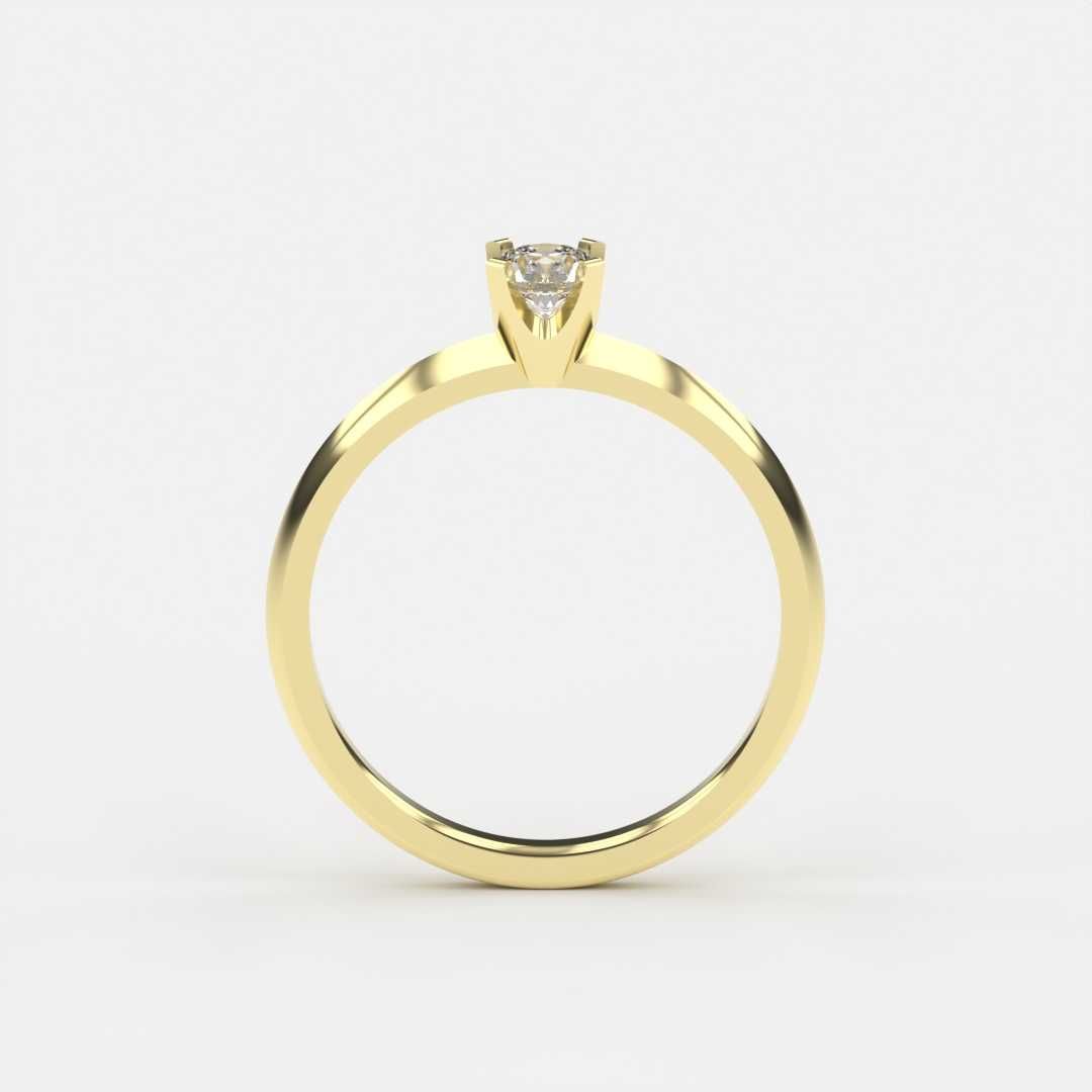 Pierścionek zaręczynowy z diamentem naturalnym 0.3ct. - MTdiamonds