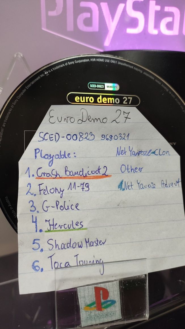 Euro 27 Ps1 Crash Bandicoot 2 ps1 psx PlayStation Hercules g-police