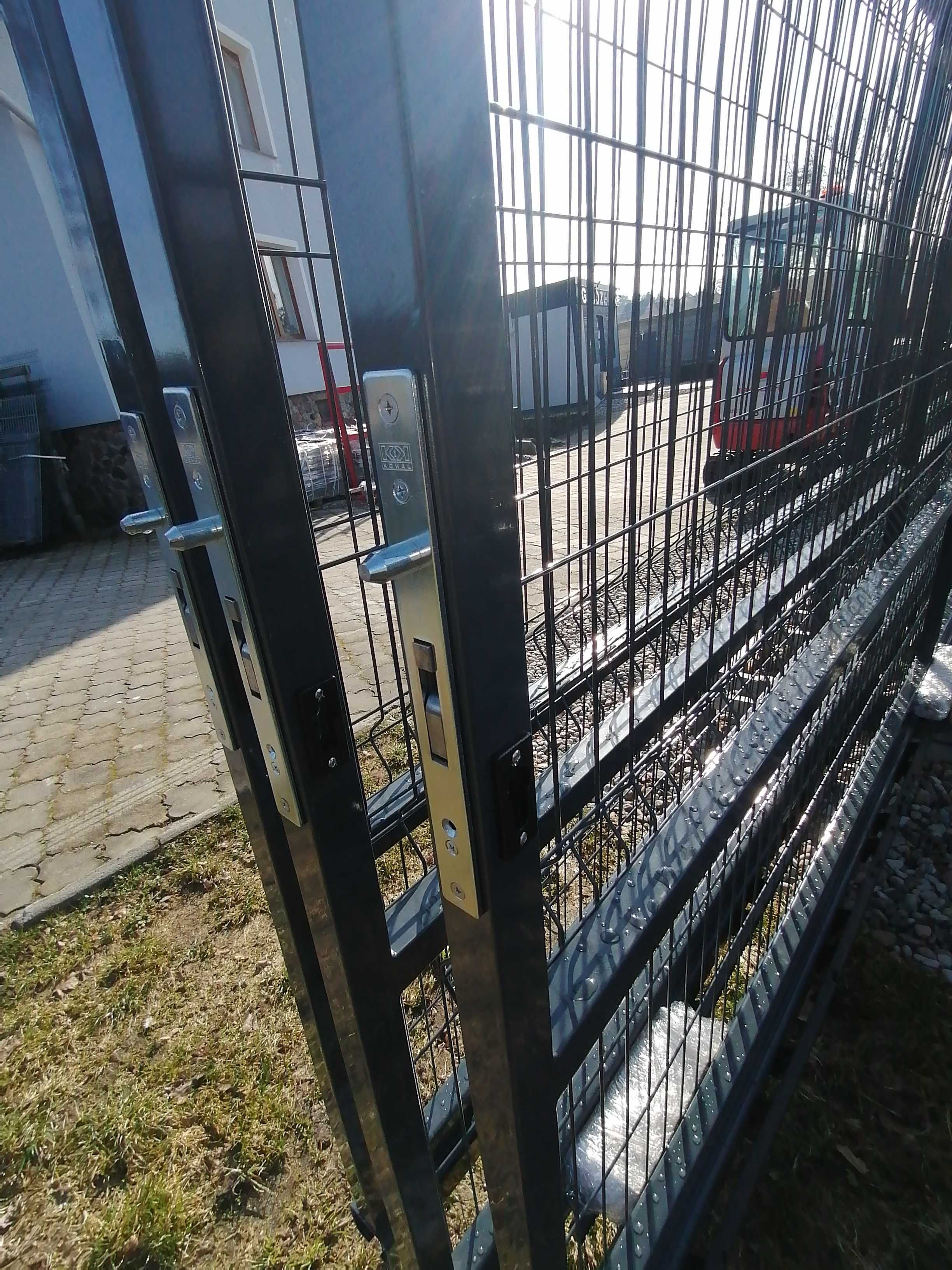 Brama przesuwna 3D 400x173 grafit RAL 7016 ogrodzenie panelowe