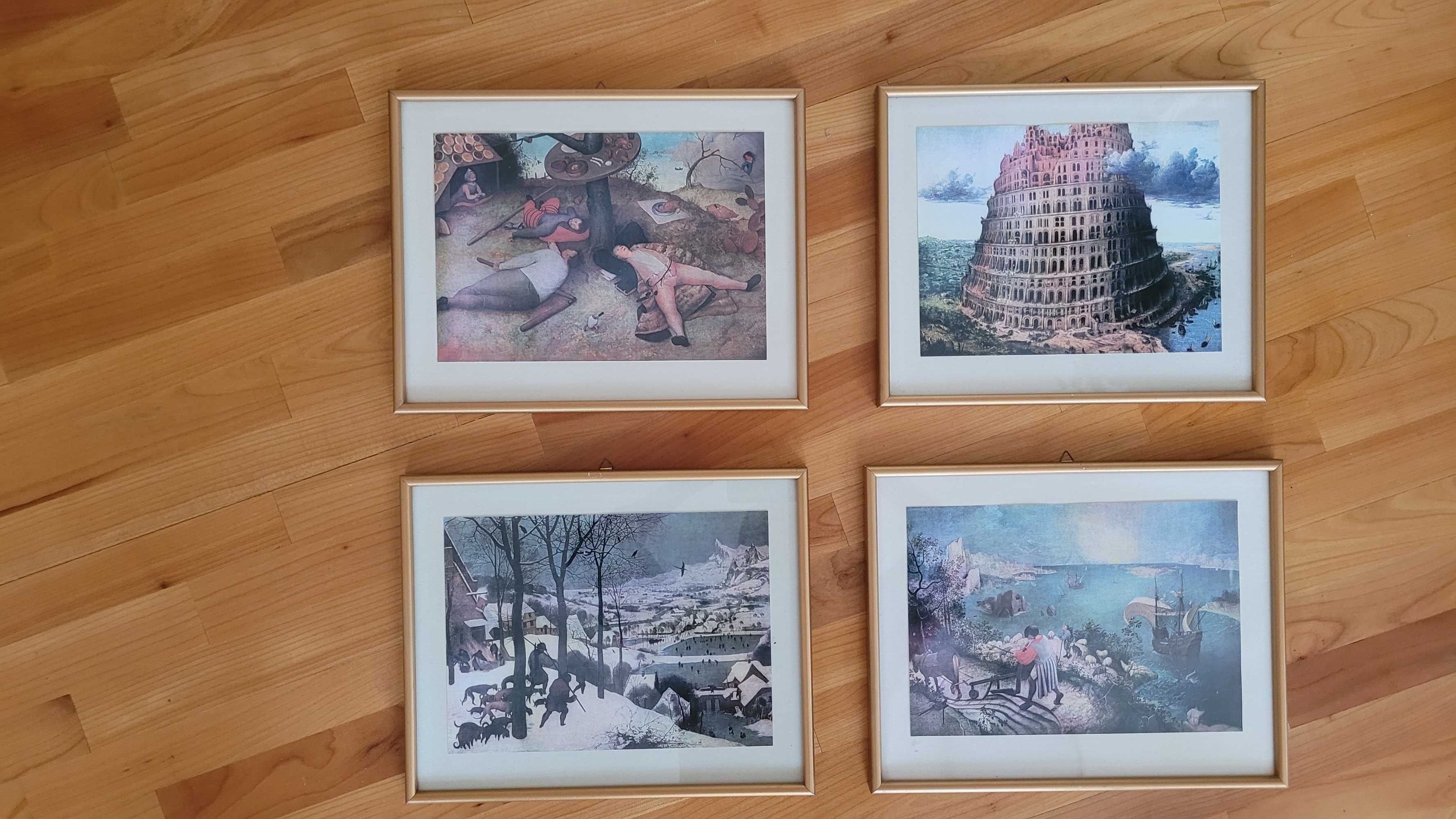 Reprodukcje w ramkach. 4 sztuki. Pieter Bruegel (starszy).