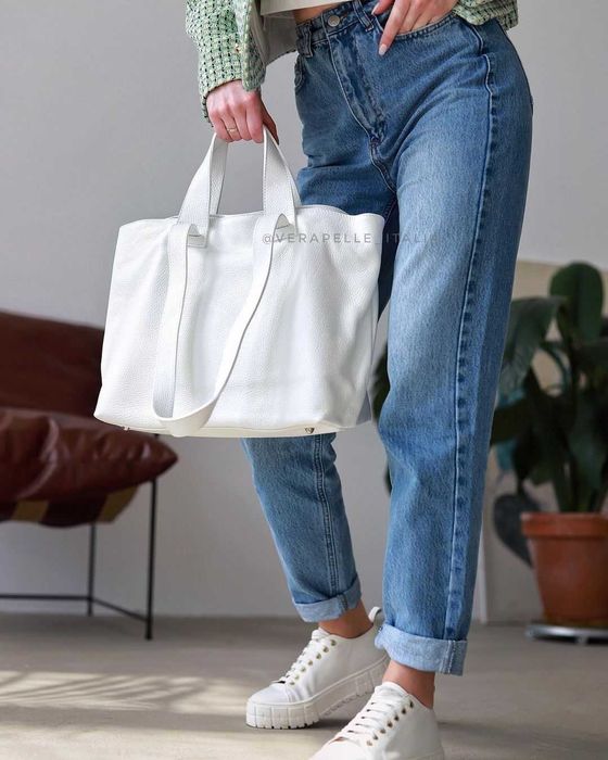 Велика Італійська сумка шопер натуральна шкіра