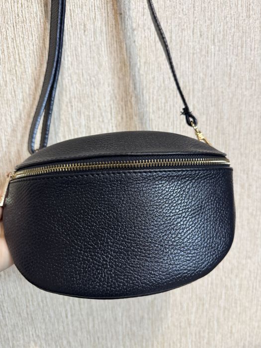 Стильна бананка, поясна сумка з натуральної шкіри borse  in pelle