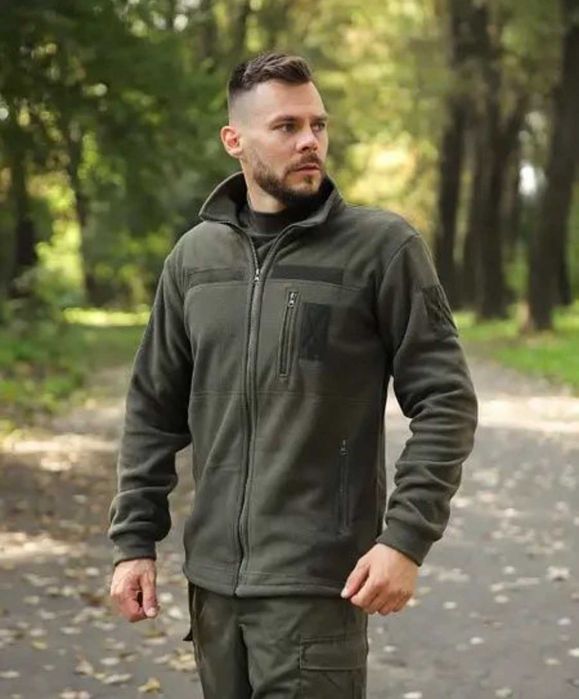 Тактична тепла фліска ЗСУ армійська флісова кофта ЗСУ олива