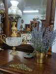 Кришталева ваза, цукерниця , фруктовниця , бронза