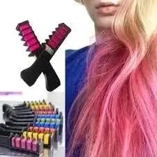 Набор расчесок 6 шт с цветными мелками для волос Hair chalk