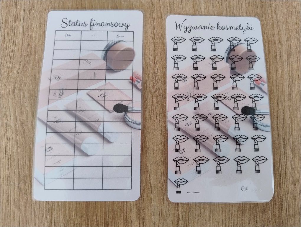 Zestaw kart wyzwań/oszczędności