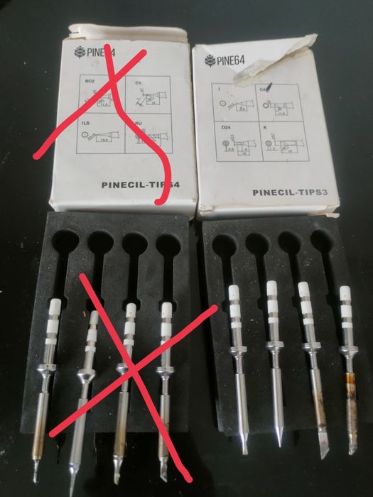 Жала Pinecil Pine64 TIPU5 (Micro) / TIPS3 (Gross) / TIPS4