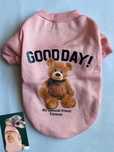 Bluza/Kurtka dla psa z polaru z Misiem L, Light Pink/Jasny Róż