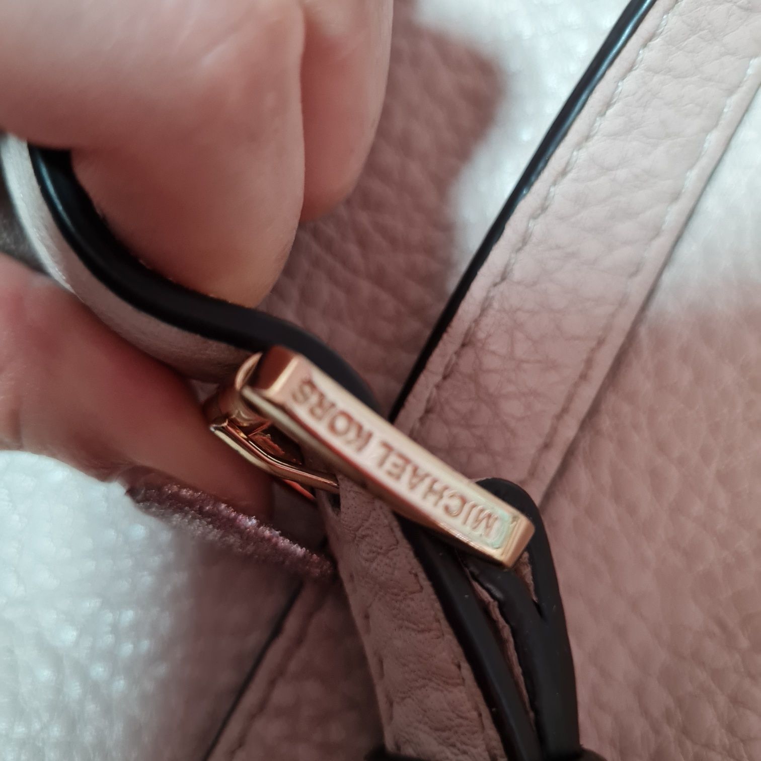 Michael Kors plecaczek plecak mały złote zamki beżowy backpack medium