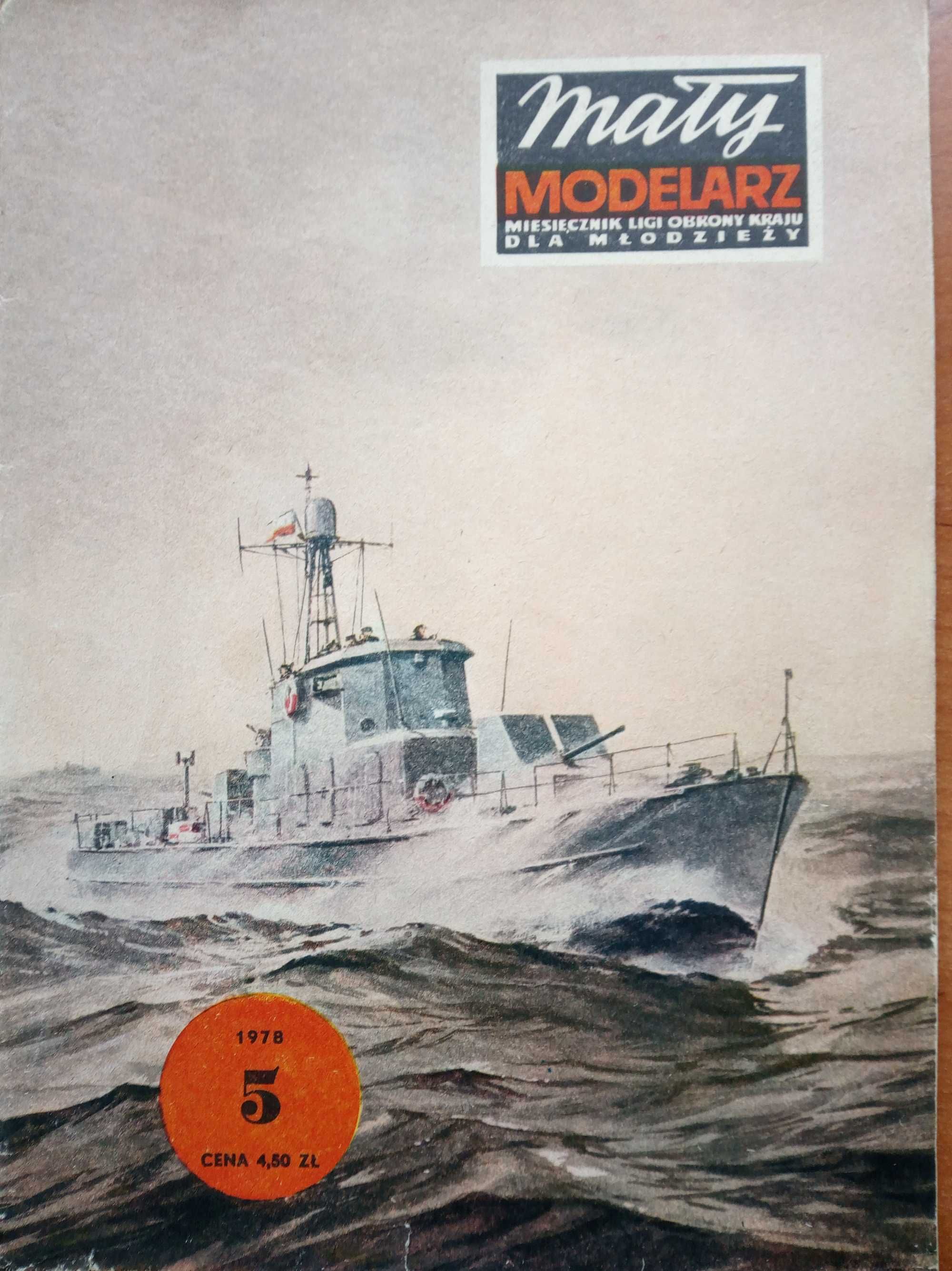 Mały Modelarz nr 5/78 z planami okrętu patrolowego sprzedam