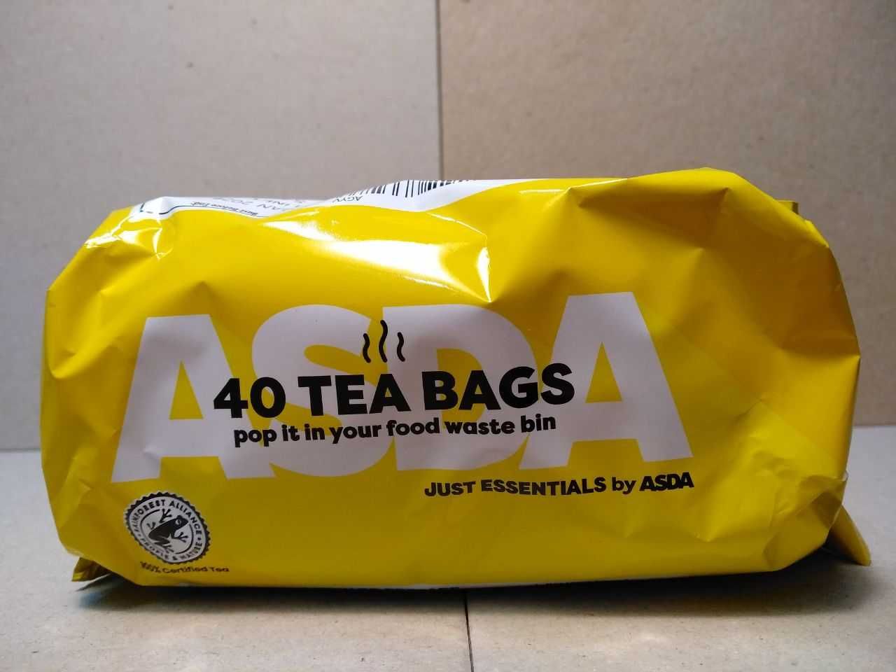Класичний англійський чорний чай JUST ESSENTIALS від ASDA 40 пакетиків