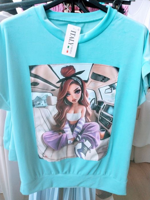 Komplet welurowy laleczka 1