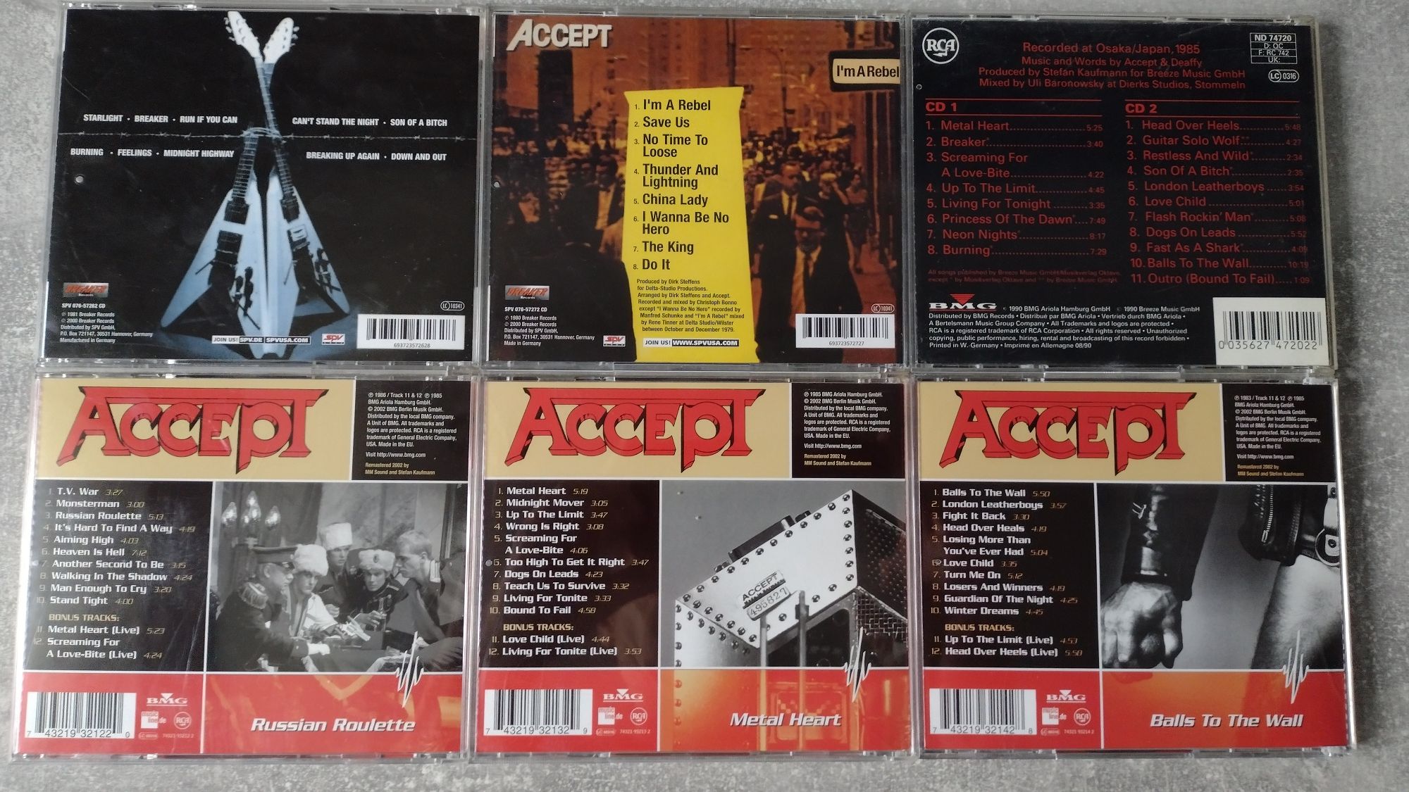 Accept 5 albumów 6 cd