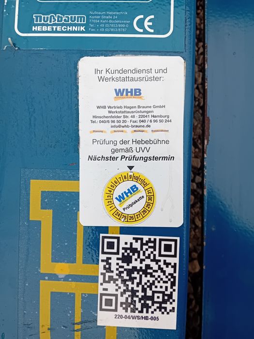 Podnośnik Czterokolumnowy Nussbaum 3500 kg