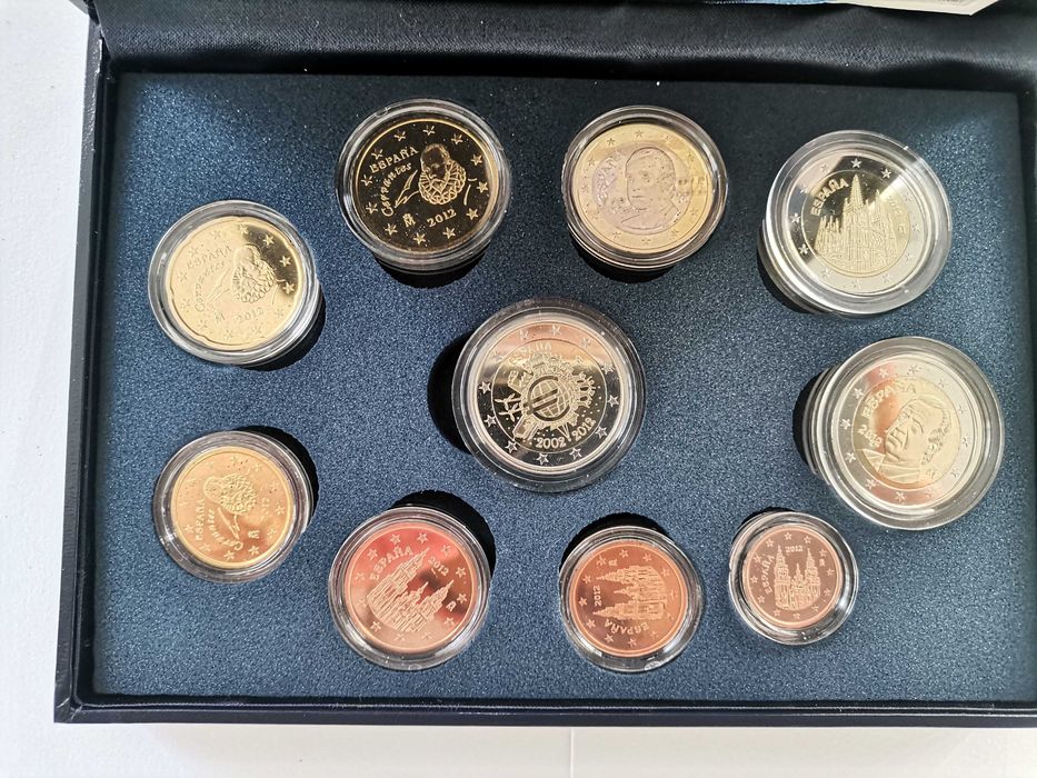 Set Conjunto Euro - Espanha 2012 Proof + 2 euros TYE + 2 euros Burgos