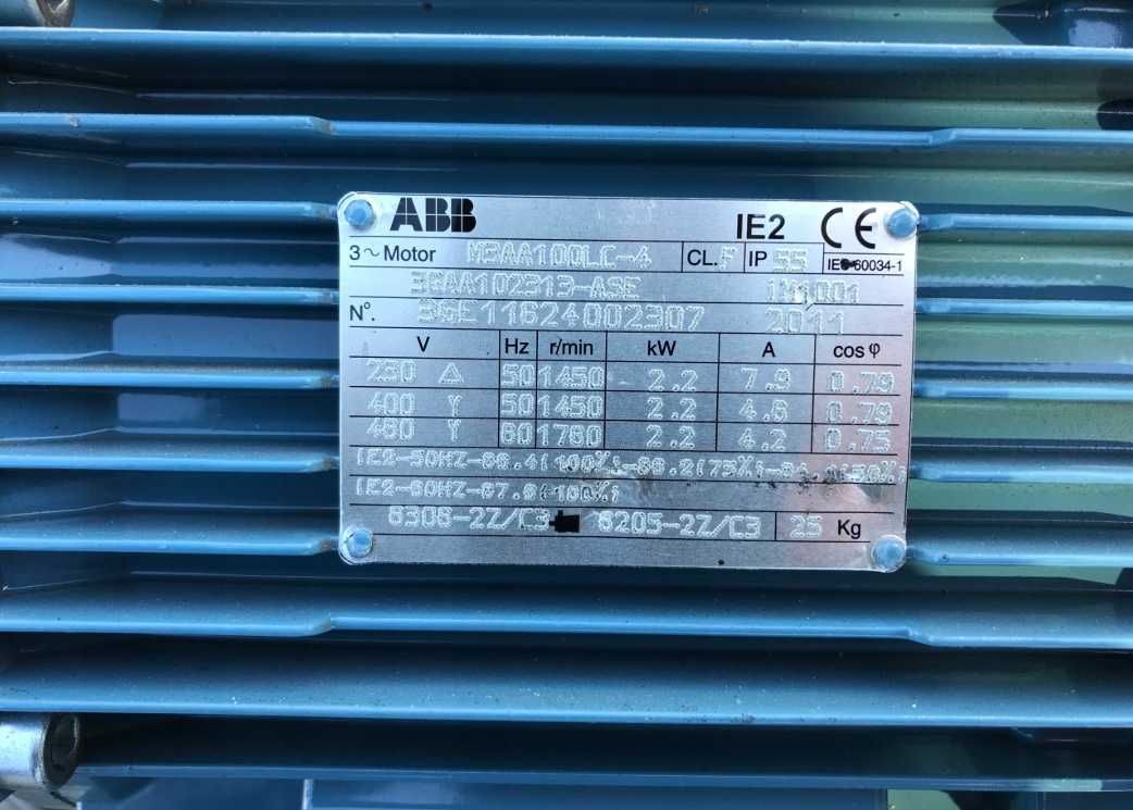 Silnik Elektryczny ABB M3AA100LC4 Jak Nowy