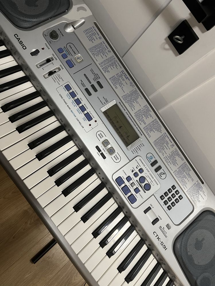 Cyfrowe Pianino Casio CTK-591 Keyboard Syntezator Dynamiczne Klawisze