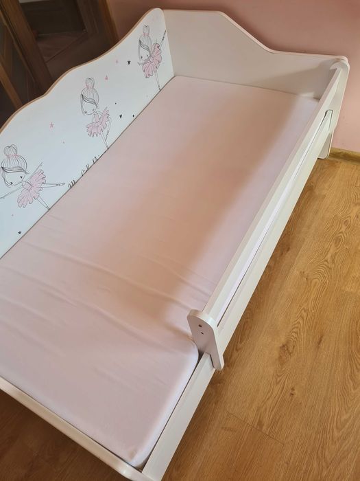 łóżko dla dziewczynki baletnica, materac,dodatkowy bok~ śliczne zobacz