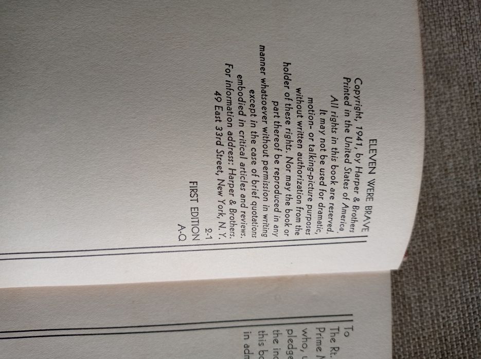 Eleven were brave (first edition) - Francis Bleeding